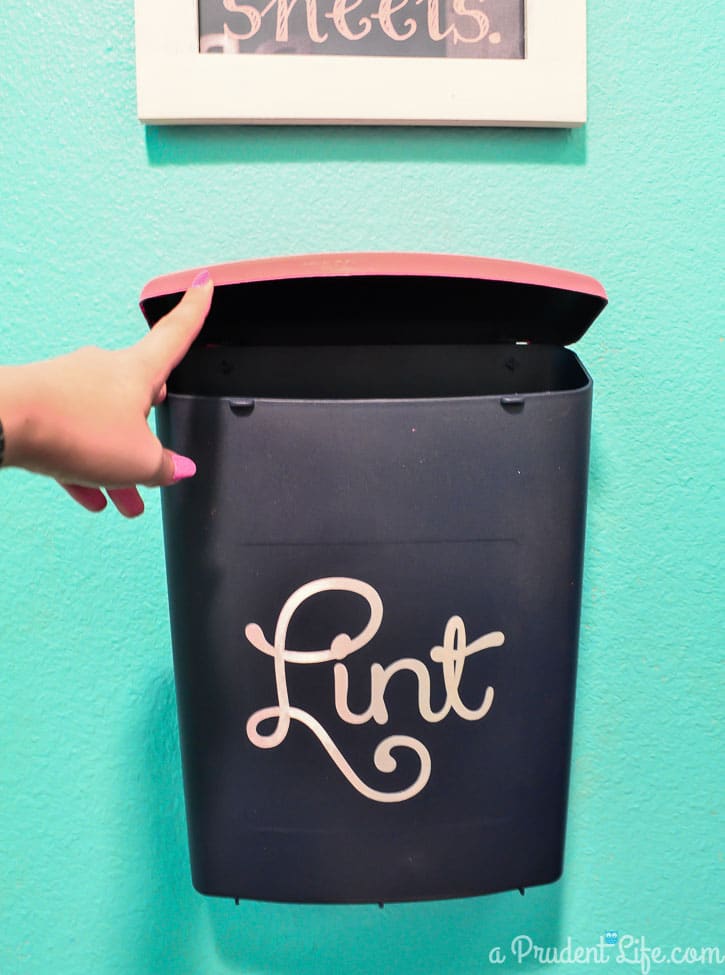 Make a wall mounted lint bin next to the dryer 